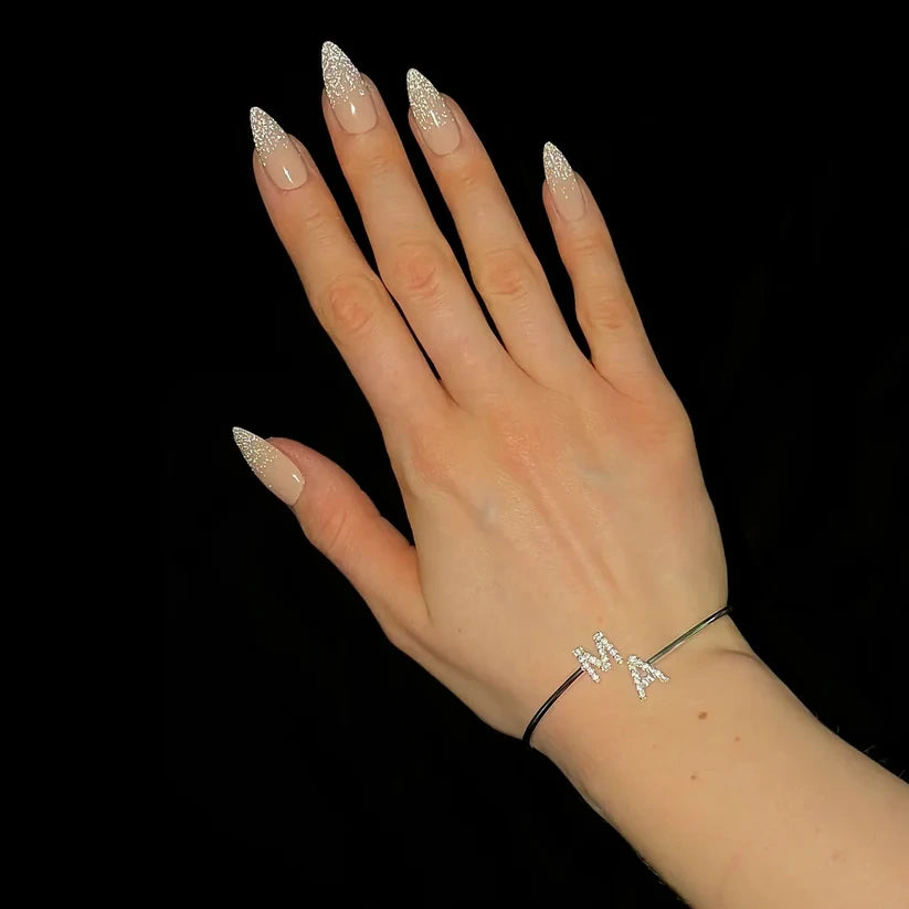 Eternal Initial Cubic Zirconia Bangle For Her | Madarax.store