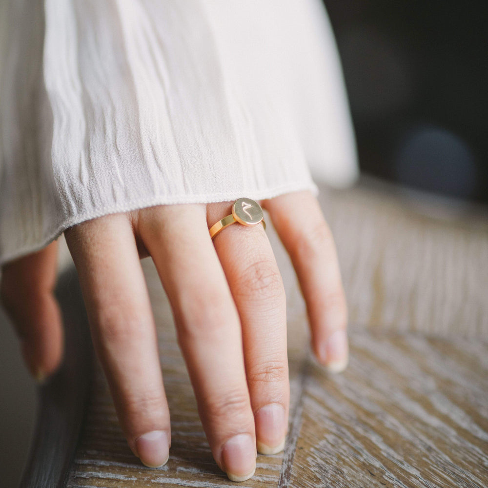 Personalized Initial Ring - Custom Letter Ring | Madarax Store