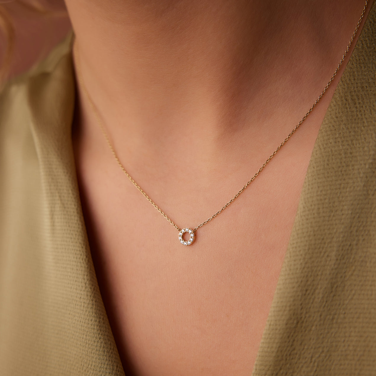 Sparkling Circle Necklace - Gold & Silver Plated | Madarax Store