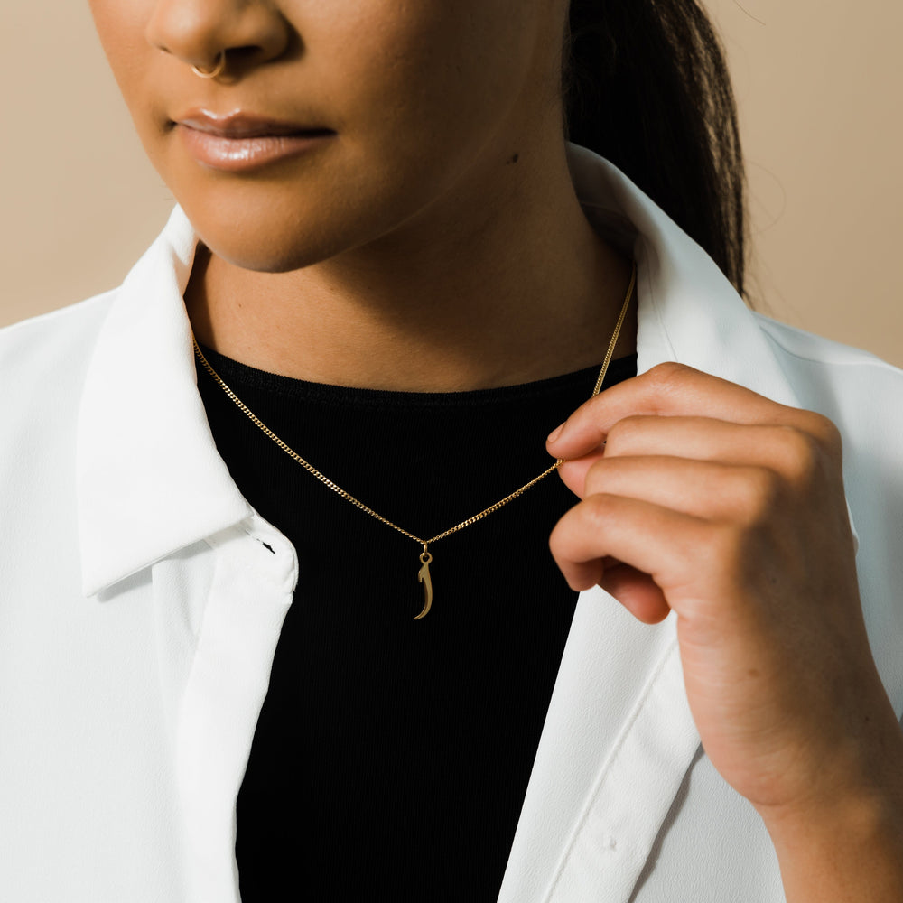 Personalized Arabic Initial Necklace - Custom Hurf Pendant | Madarax Store