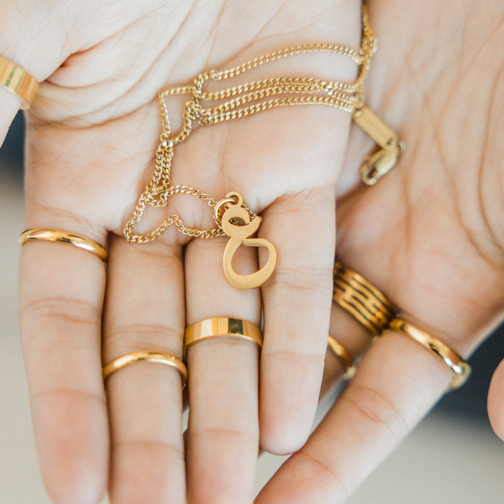 Personalized Arabic Initial Necklace - Custom Hurf Pendant | Madarax Store
