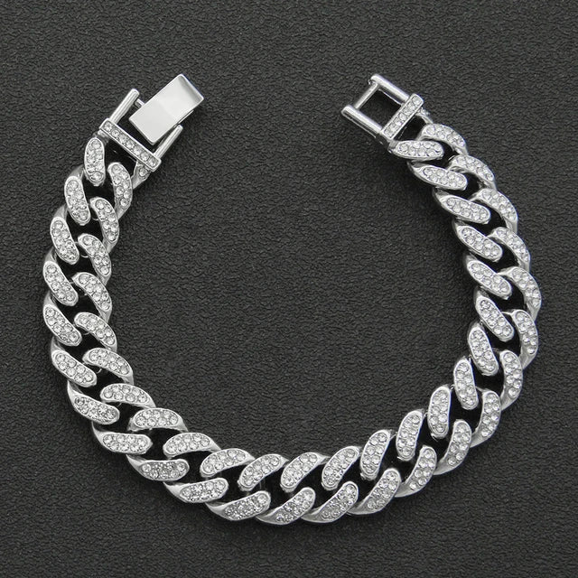 Iced Out Cuban Link Bracelet - Stone Paved Luxury | Madarax Store
