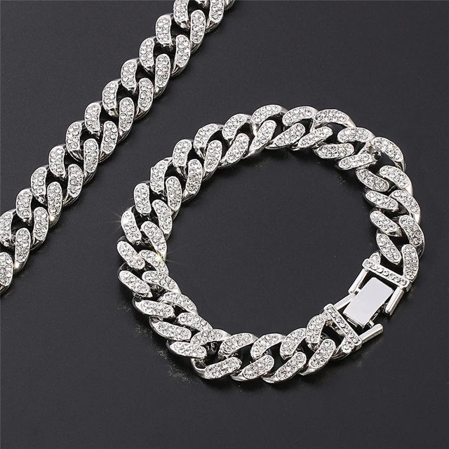 Iced Out Cuban Link Bracelet - Stone Paved Luxury | Madarax Store