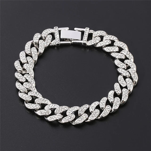 Iced Out Cuban Link Bracelet - Stone Paved Luxury | Madarax Store