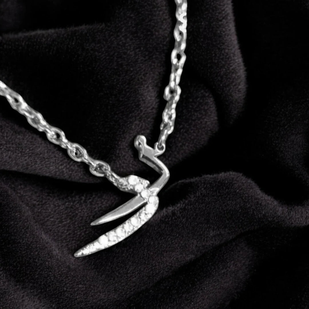 Personalized Arabic Hurf Necklace - Zirconia Hurf Pendant | Madarax Store