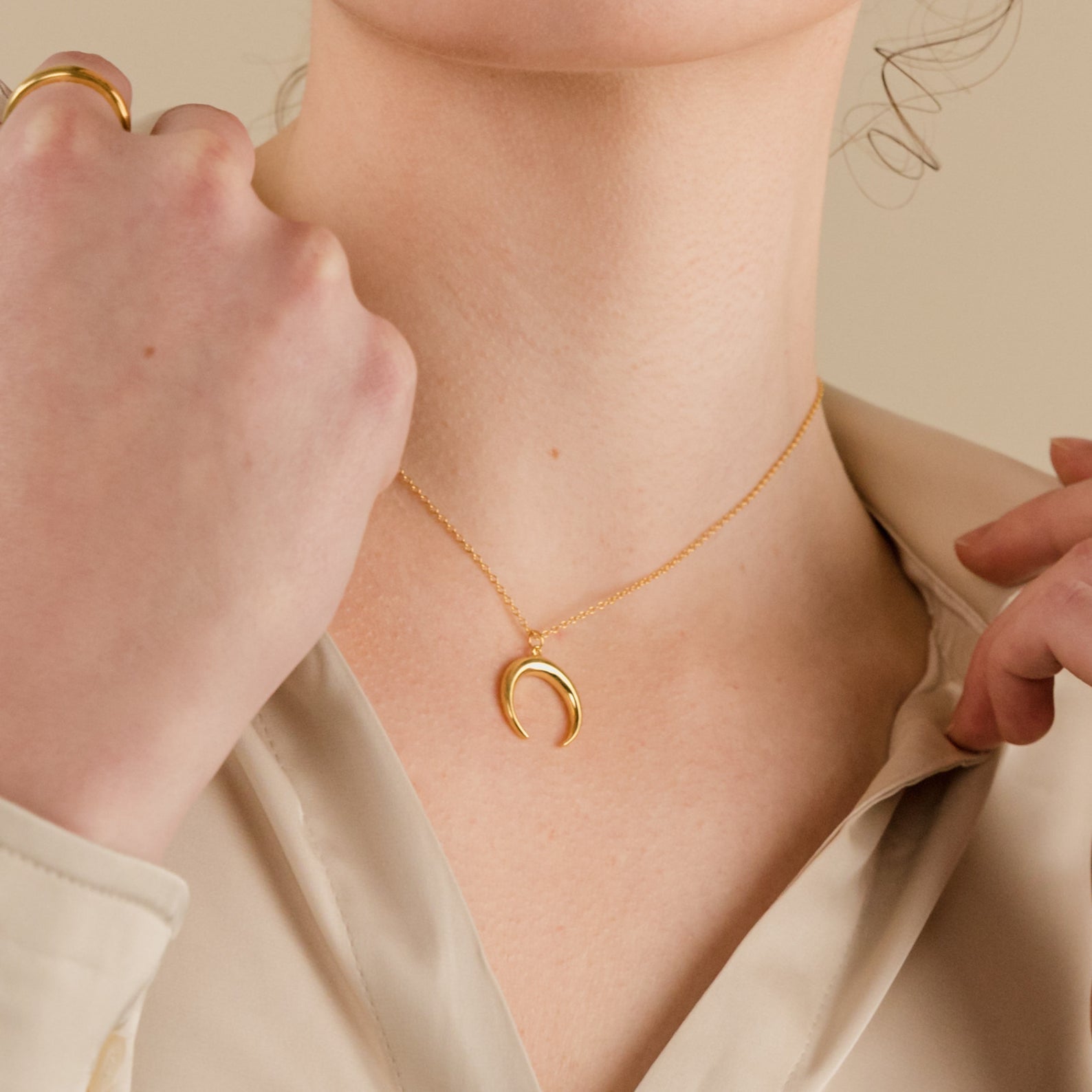 Elegant Crescent Moon Necklace - Luna Pendant | Madarax Store
