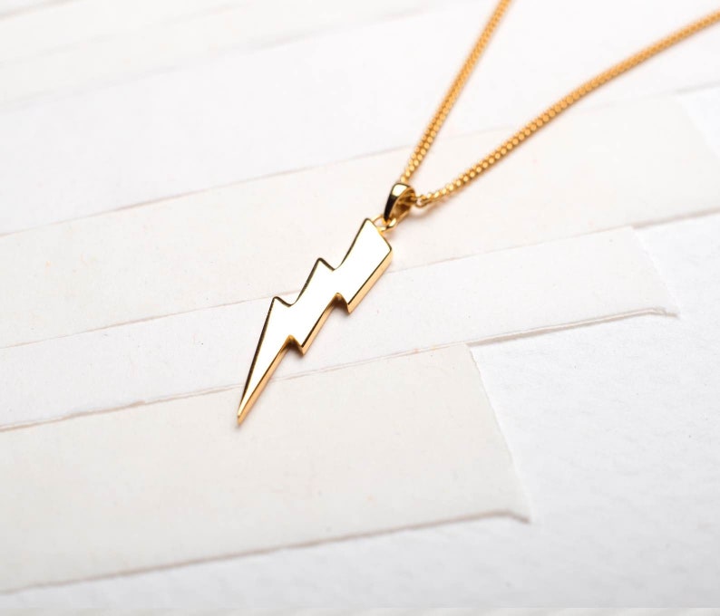 Bold Lightning Bolt Necklace - Gold & Silver Plated | Madarax Store
