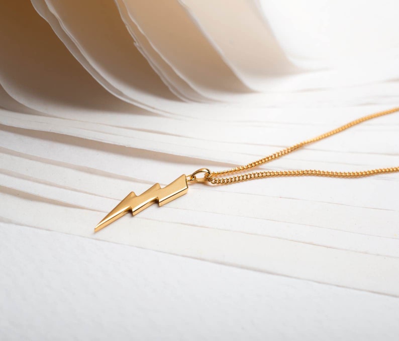 Bold Lightning Bolt Necklace - Gold & Silver Plated | Madarax Store