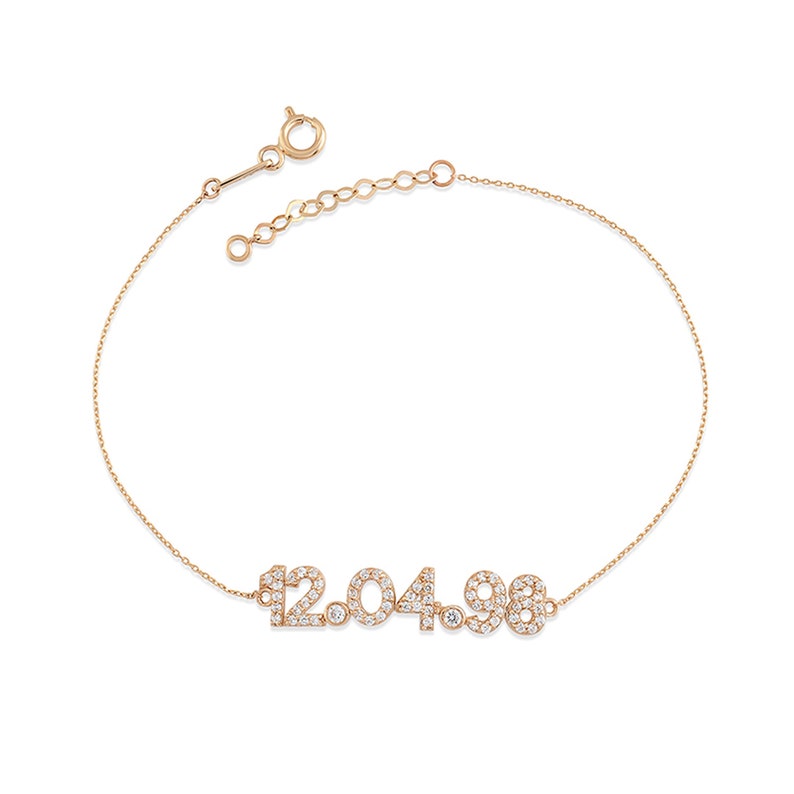 Personalized Custom Date Bracelet - Stone Adorned | Madarax Store