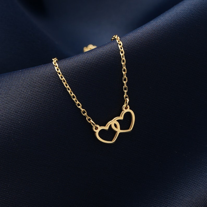 Minimalist Twin Heart Necklace | Madarax Store