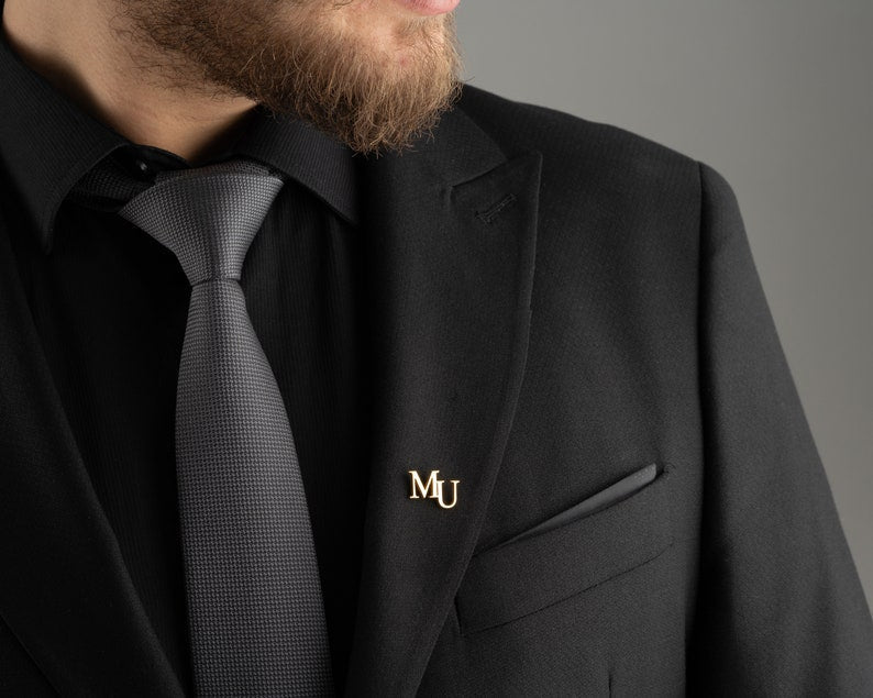 Custom Initial Coat Pin / Lapel Pin - Personalized Elegance | Madarax Store