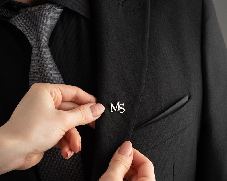 Custom Initial Coat Pin / Lapel Pin - Personalized Elegance | Madarax Store