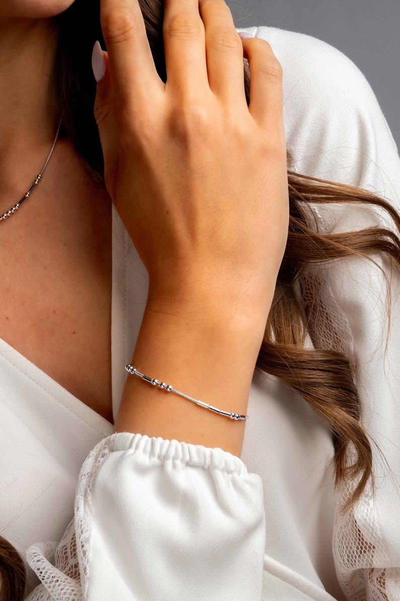 Personalized Morse Code Bracelet - Gold & Silver Plated Secret Message Jewelry | Madarax Store