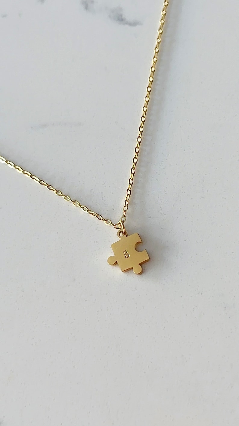 Personalized Puzzle Piece Necklace - Gold & Silver Plated | Madarax Store