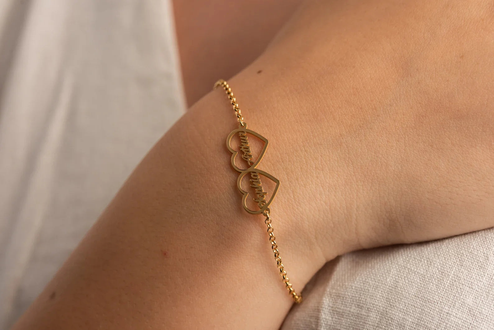 TwinHeart Name Bracelet | Madarax Store