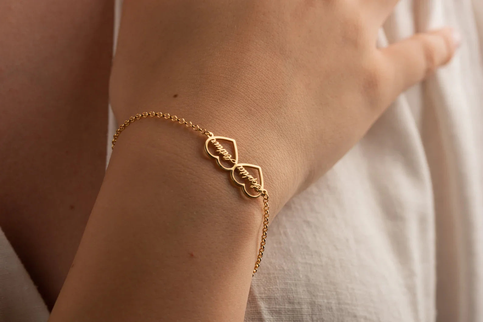 TwinHeart Name Bracelet | Madarax Store