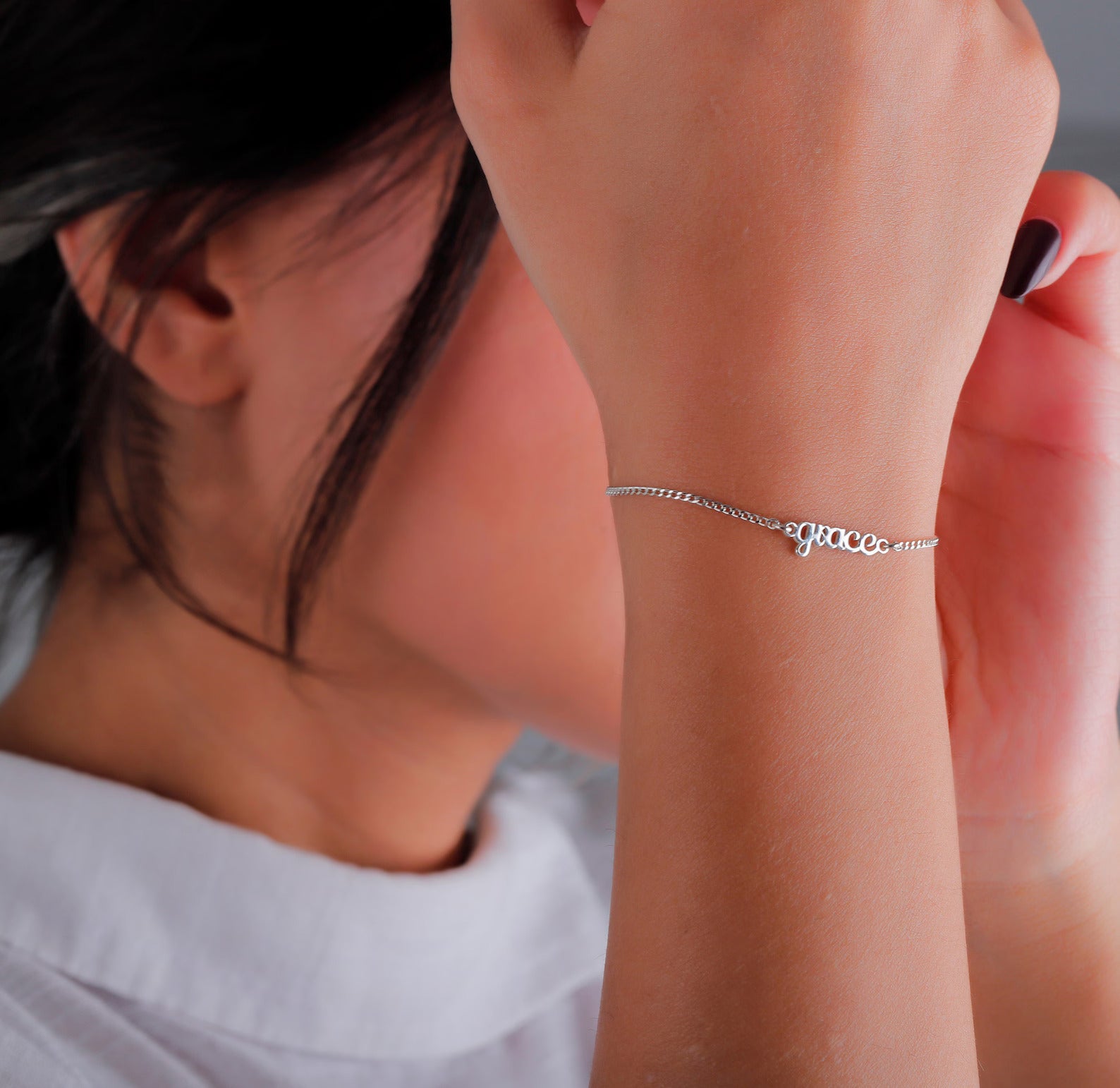 Curb Chain Name Bracelet | Madarax Store
