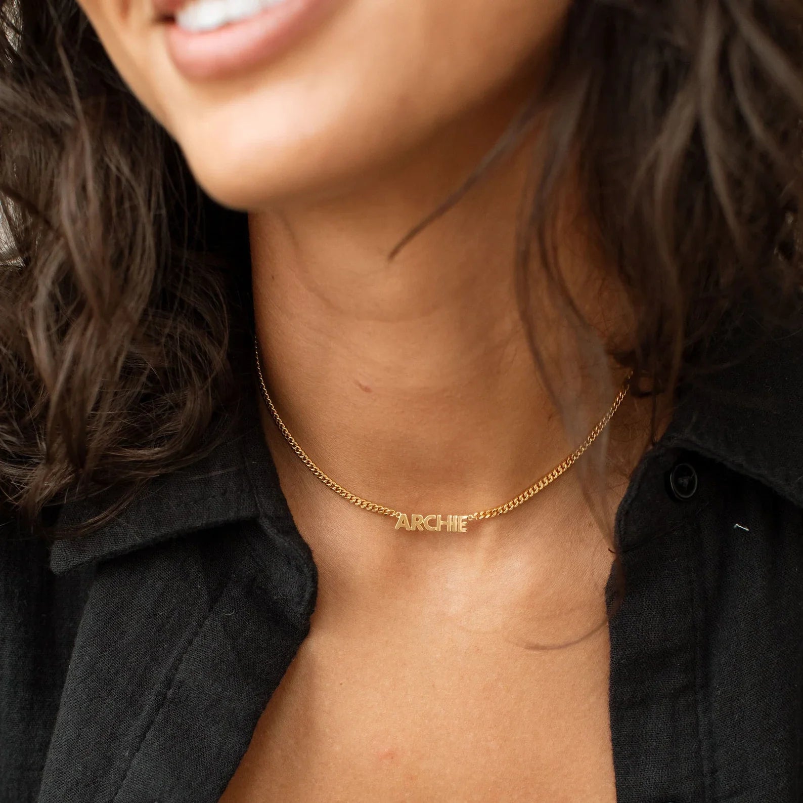 Curb Chain Name Necklace | Madarax Store