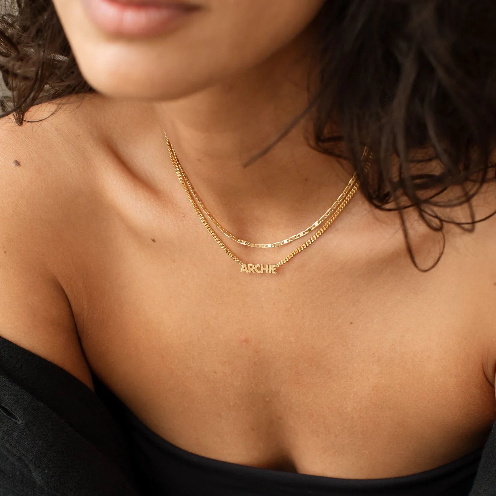 Curb Chain Name Necklace | Madarax Store