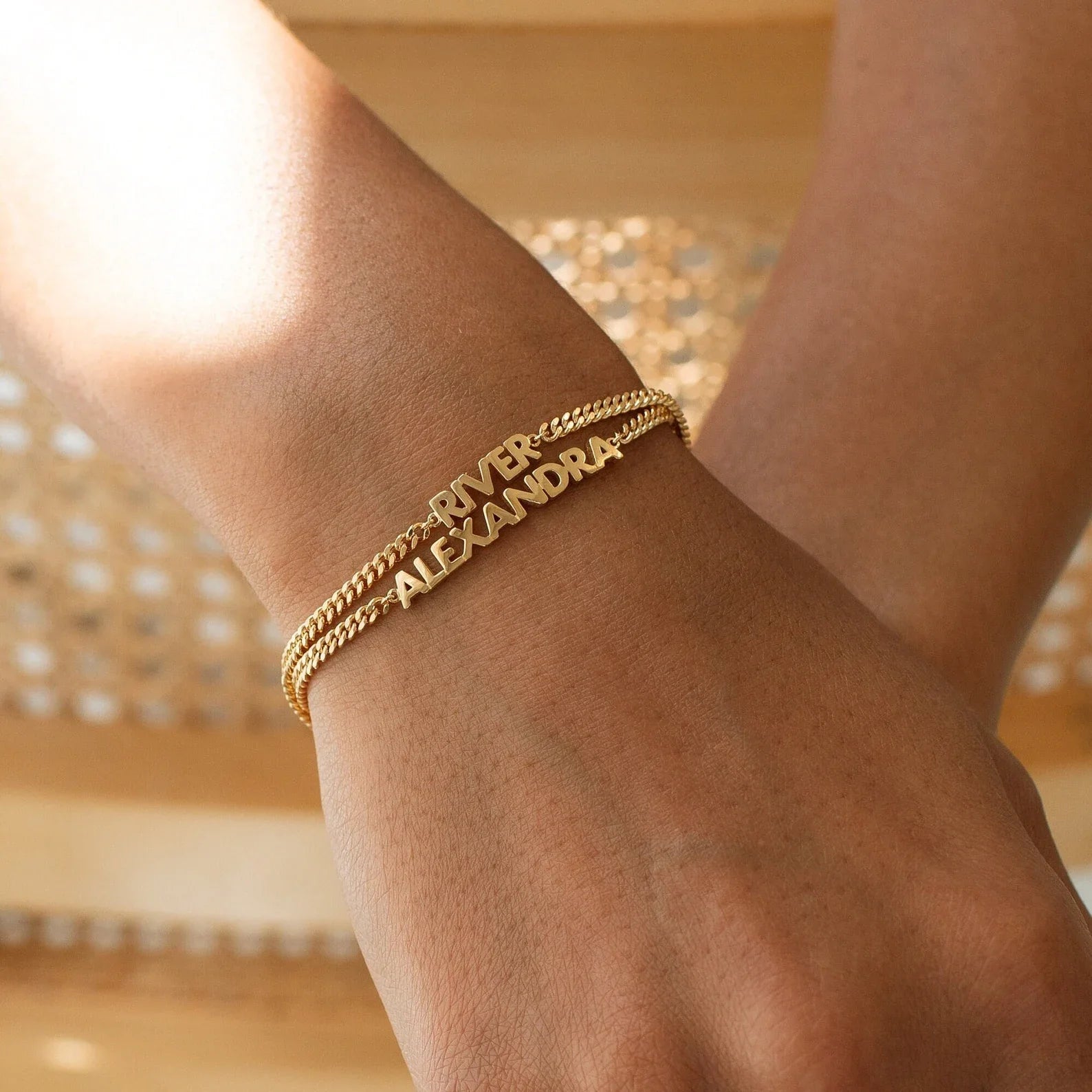 Curb Chain Name Bracelet | Madarax Store