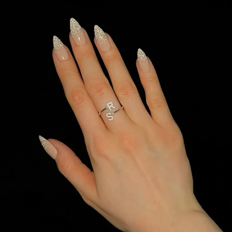 Eternal Initial Cubic Zirconia Ring For Her | Madarax.store